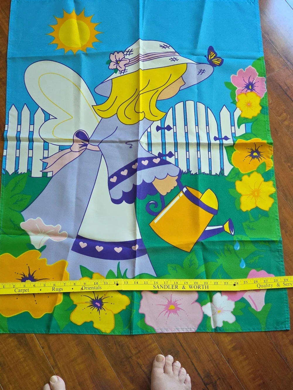 Fairy Garden Flag- Blue